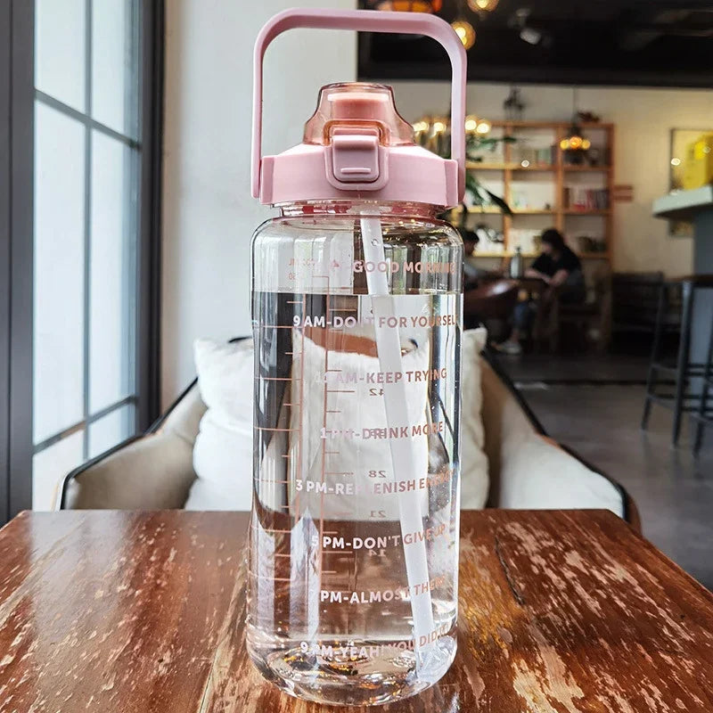 2L Daily Water Tracker Bottle