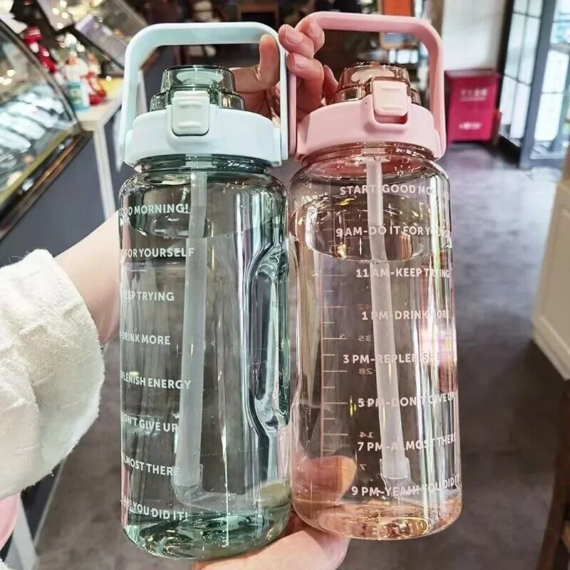 2L Daily Water Tracker Bottle